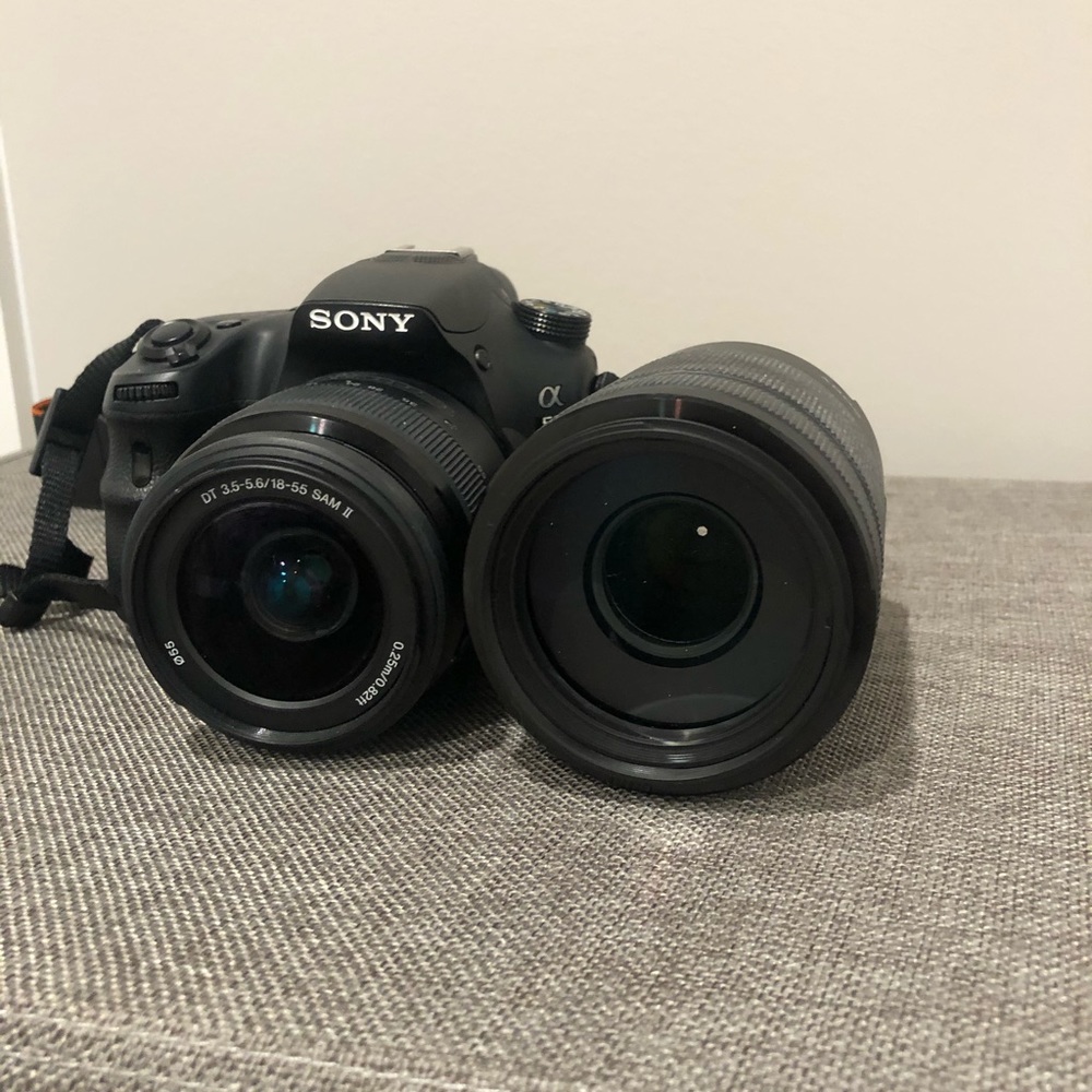 Sony A58 SLT camera and attachable 55-300mm lense
